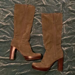 Michael Kors Green Suede Boots